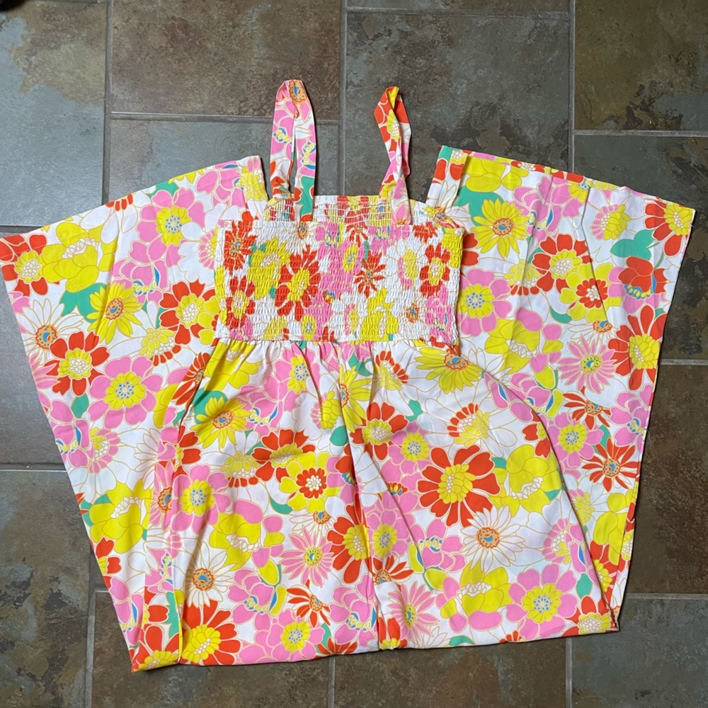 Vibrant Floral Jumpsuit in Pink and Yellow